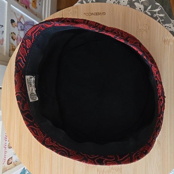 Union made vintage red and black fez style hat main image 5